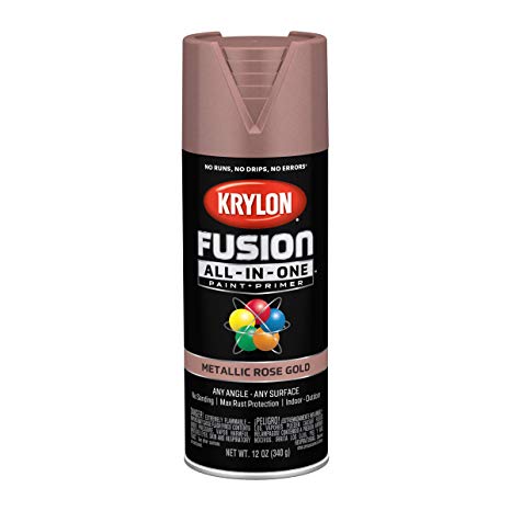 Krylon K02700007 Fusion All-in-One Metallic Spray Paint, Rose Gold
