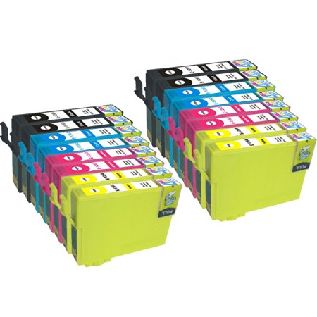 16 Pack - Remanufactured Ink Cartridges for Epson #126 T126 126 T126120 T126220 T126320 T126420 Inkjet Cartridge Compatible With Epson Stylus NX330 NX430 WF-7010 WF-7510 WF-7520 WorkForce 435 520 545 60 630 633 635 645 840 845