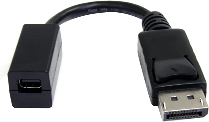 StarTech.com 6in DisplayPort to Mini DisplayPort Video Cable Adapter - M/F - DP Male to Mini DP Female - Black (DP2MDPMF6IN)