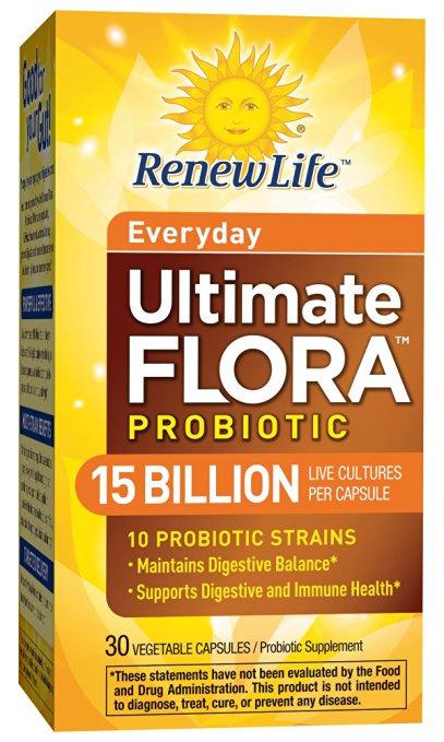 Renew Life Ultimate Flora Probiotic Formula, Everyday, 30 Count