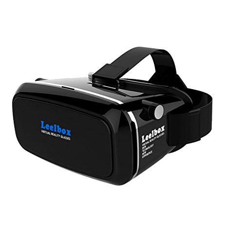 Leelbox 3D VR Glasses Google Cardboard 360 degree Viewing Immersive Virtual Reality 3D Video Games Glasses VR Headset Compatible with Smartphone 3.5-6.0 inch with Retail Package