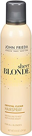 John Frieda Sheer Blonde Crystal Clear Shape and Shimmer Hair Spray, 8.5 Ounce