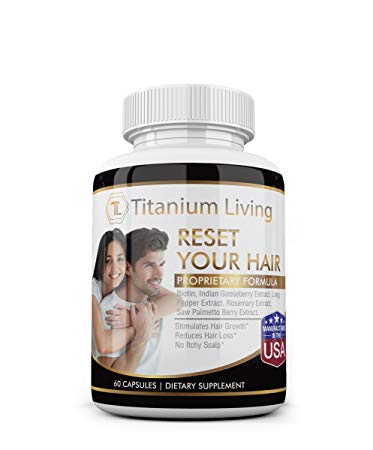 Reset Your Hair with Biotin, Rosemary Extract, Other Natural Ingredients – Reverse Hair Loss and Thinning Hair for Women and Men (60 capsules)