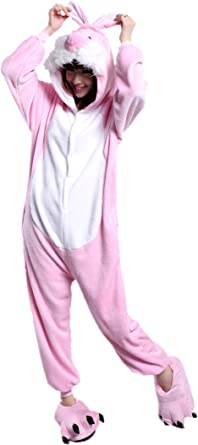 MizHome Plush Easter Bunny Rabbit Mascot Costume Cosplay Hoodies Dress S-XL