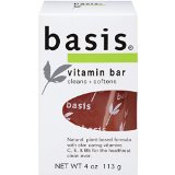 Basis Vitamin Bar Cleans  Softens 4 Ounce Bars Pack of 6