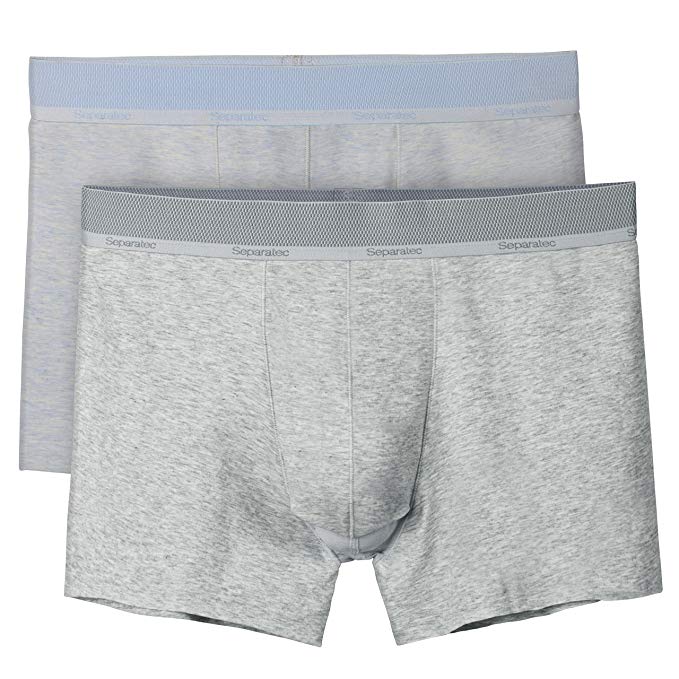 Separatec Men's Soft Supima Cotton Separate Pouch Trunks 2 Pack