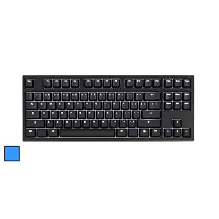 Code V3 87-Key Illuminated Mechanical Keyboard - White LED Backlighting, Black Case (Cherry MX Blue)