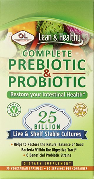 Olympian Labs Blend Complete Prebiotic and Probiotic Supplement, 30 Count