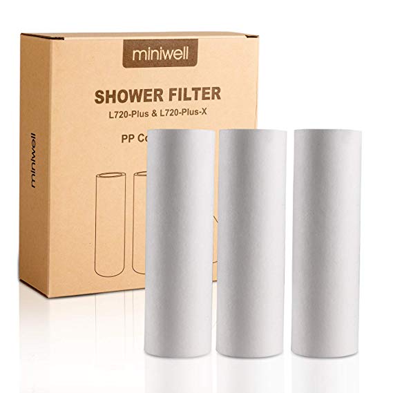Miniwell PP Cotton Filter Replacement 3 Pc in 1 Pack for Shower Filter L720-Plus