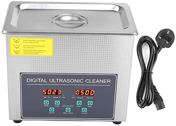 3L Digital Ultrasonic Cleaner, Stainless Steel Ultra Sonic Bath Cleaning Tank with Timer and Heater for Jewelry/Household Commodities/Glasses/Coins/Metal Parts Cleaning