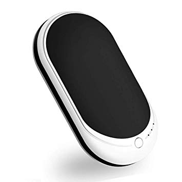 ThreeLeaf Rechargeable Hand Warmer 5200mAh Electronic Portable Instant Heating/USB Back-up Power Back Battery for Samsung.iPhone