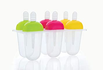 DeoDap Plastic Ice Cream Candy Kulfi Maker Popsicle Mould Set (6 pcs)