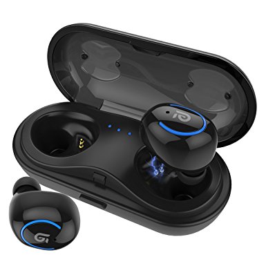 True Wireless Earbuds, Kissral Bluetooth Headphones Stereo Sound with Built-in HD Mic and Charging Case