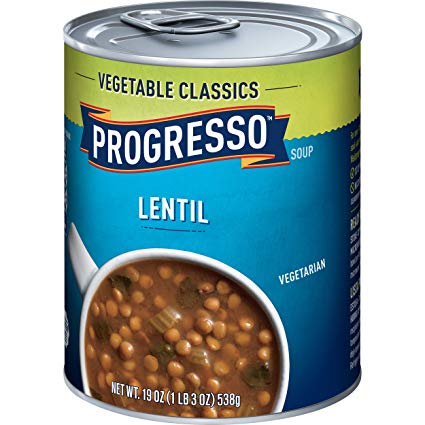 Progresso Soup, Vegetable Classics, Lentil Soup, 19 oz Can