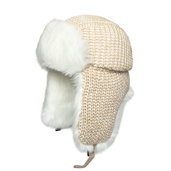 lethmik Winter Hats Faux Fur Hunting Trapper Hat Unisex Warm Aviator Bomber Hat