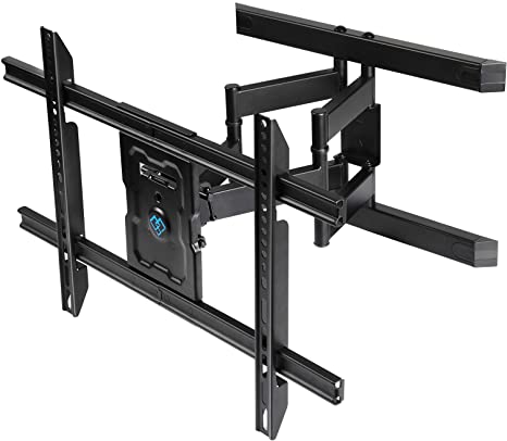 PERLESMITH Full Motion TV Wall Mount for 37-80 Inch TV with Smooth Tilts Swivel & Extends - Dual 6 Arms Wall Mount TV Bracket Fits LED, LCD, OLED 4K TVs up to 132 lbs Max VESA 600x400