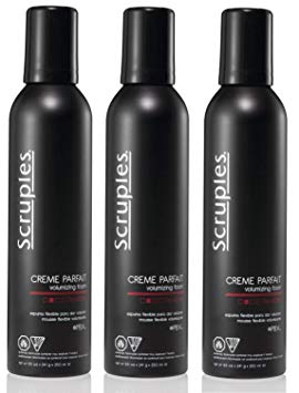 Scruples Creme Parfait Volumizing Foam (8.5 fl oz / 250 ml) – Hair Thickening Mousse for Men & Women – Alcohol Free & Lightweight – Hair Styling Mousse for Fine & Thin Hair - Pack of 3