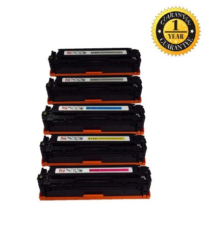 INK E-SALE Compatible Toner Cartridge Replacement for CF210A CF211A CF212A CF213A131A with HP LaserJet Pro 200 color M251nw MFP M276nw Printers BlackCyanMagentaYellow 5 Pack