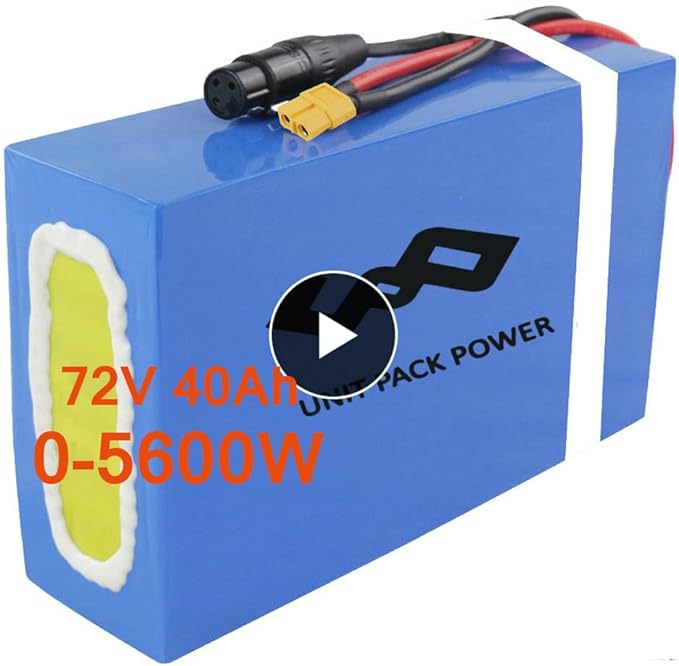 UNIT PACK POWER Offical 72V/60V/ 52V/48V/36V 20Ah Lithium Ion Electric Bike Battery - Ebike Battery for 5600W -500W Bicycle - E Scooter/Go Kart Battery