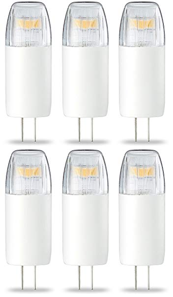 AmazonBasics LED G4 Capsule Bulb, 1.7W (equivalent to 20W), Warm White - Pack of 6