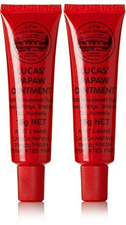 Lucas Papaw Ointment 15g Tube with lip applicator - TWIN Pack for value
