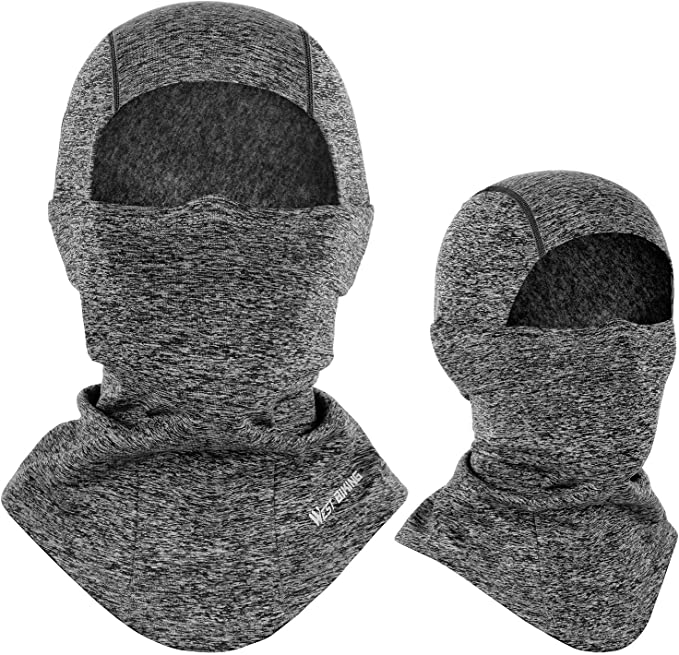 West Biking Balaclava Face Mask, Windproof Thermal Polyester Mask Cover Hooded Hat for Men Women Breathable Full Face Gaiter