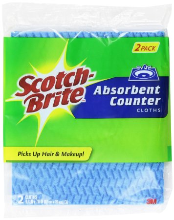 Scotch-Brite Absorbant Vanity Cloth, 2-Count