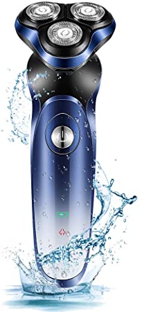 Electric Shavers for Men, Rotary Shaver Electric Razor with Pop-up Trimmer Hair Clippers Beard Trimmer IPX7 Waterproof Wet & Dry USB Rechargeable