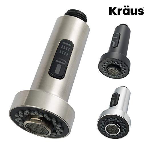 Kraus Dual Function, Pull-Out Spray Head for Kitchen/Bathroom Faucet Replacement Part in Stainless Steel/Brushed Nickel