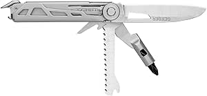 Gerber Gear Armbar Trade 8-in-1 Multi-tool - 2.5" Plain Edge Blade, Pry Bar, Hammer - EDC Gear and Equipment - Silver