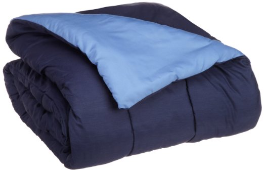 Martex Reversible Twin Comforter, Navy/Ceil Blue