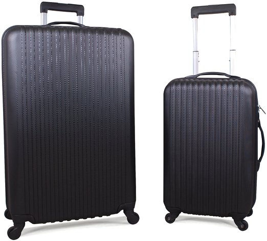 Luggage Set 2 Piece Expandable ABS Spinner 20 Inch & 28 Inch by Utopia Home