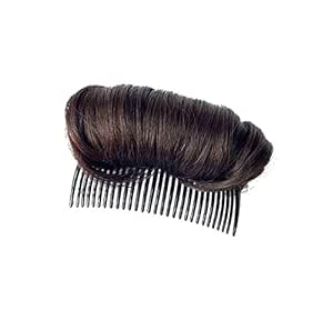 1Pc Womens Hair Bun Invisible False Hair Clip Bump It Up Volume Hair Base Fluffy Princess Styling Increased Hair Pad Styling Insert Tool Increased Hair Accessories (Dark Brown)