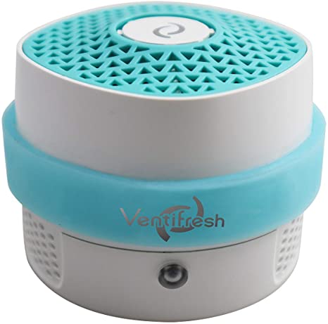 VentiFresh ECO Compact Air Purifier - Source Air Cleaner for Toilet, Cat Litter Box, Trash Can and Laundry - Filterless Air Purifier
