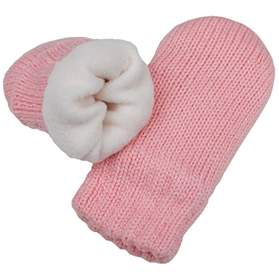 Warm cute baby toddler kid's fall winter earflap beanie hat OR fleece lined mittens