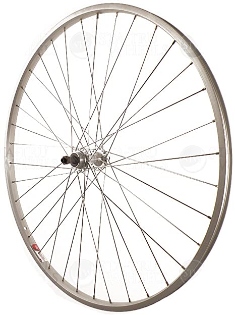 Sta Tru Silver Alloy Freewheel Hub Rear Wheel (27X1 ¼-Inch)