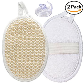 BERGMAN KELLY Sisal Pads with Hook, 2 Pack - Stronger Than Loofah