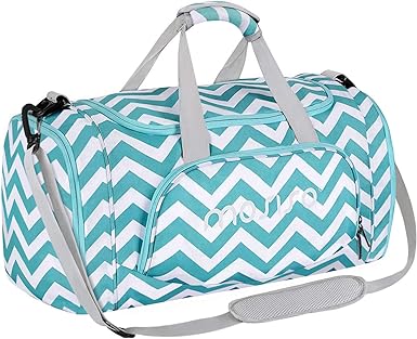 MOSISO Sports Duffel with Shoe Compartment Chevron Gym Bag for Men/Women Dance Travel Weekender