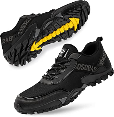 SOBASO Hiking Shoes Men Women Anti-Slip Mesh Breathable Trail Running Shoes for Outdoor Sport Walk Work Camp