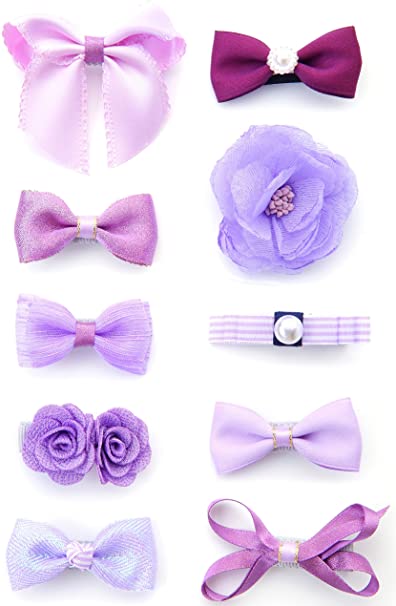 Baby Girls Hair Bow Clips, Ribbon Lined Alligator Hair Clips, Barrettes, Hairpins, Infant, Toddlers Hair Accessories