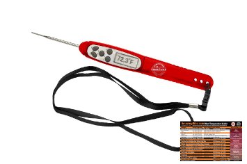 DT-09GG Instant Read Digital Thermometer with AmazingRibscom Meat Temperature Guide Magnet