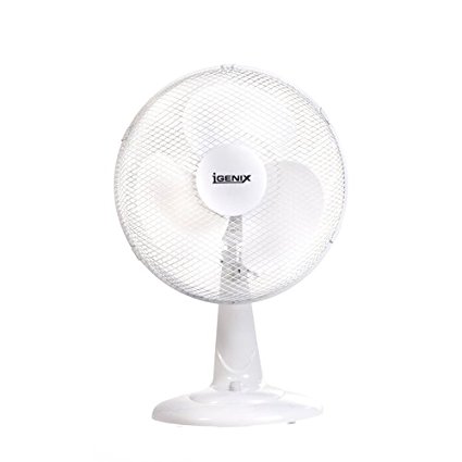 Igenix DF1210 Portable Fan, 12-Inch, 35 W, White