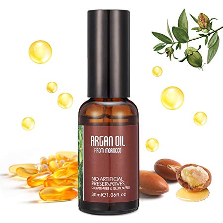 Argan Moroccan Oil Natural, Cold Pressed Glycerine Oil,  Hair Growth, Nourishing Treatment Repairation, Deep Conditionner, Best Therapeutic Grade, All Hair Types