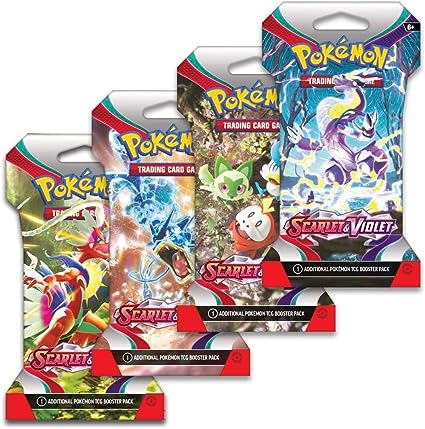 POKEMON TCG: Scarlet & Violet Sleeved Booster Packs - 8 Packs (80 Cards)