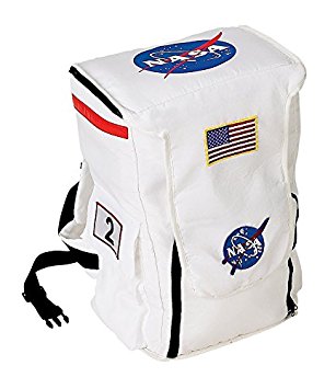 Aeromax Jr. Astronaut Backpack, White, with NASA patches