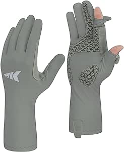 KastKing Sol Armis Pro UPF50  Fishing Gloves -Quick-Dry,Full Finger UV Protection Gloves Sun Protection Gloves Men Women for Outdoor,Hunting