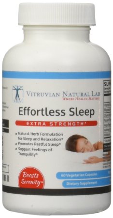 Vitruvian Natural Lab - Effortless Sleep - Natural Herb Formulation for Sleep and Relaxation - Promotes Restful Sleep - Support Feelings of Tranquillity
