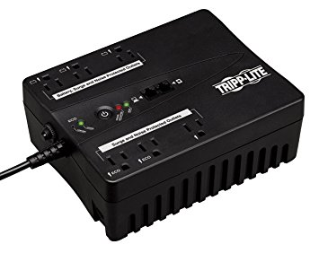 Tripp Lite 350VA UPS Battery Backup, 180W Eco Green, USB, RJ11, 6 Outlets (ECO350UPS)