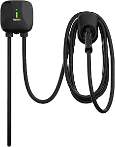 Pass & Seymour Hardwired Level 2 EV Charger, 48 Amp, Indoor/Outdoor Car Charging Station, 18ft Electric Car Charging Cable, Black