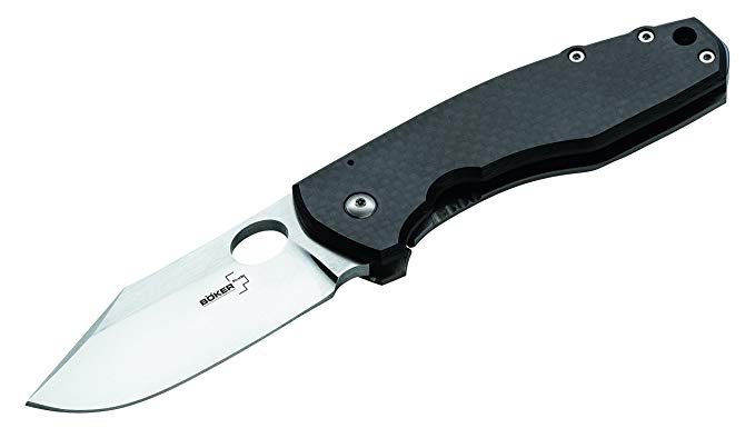 Boker Plus F3 CF II Folding Knife Blade with Black Carbon Handle